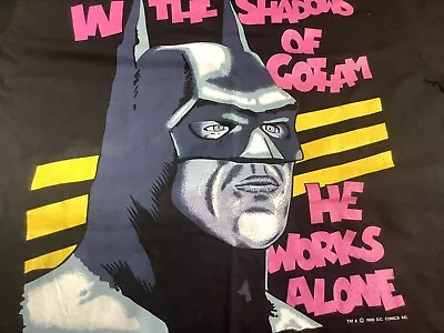 Buy Batman - DC Comics - Original 1989 Tim Burton Movie - Promo Gotham T-Shirt - L. • 49.95£