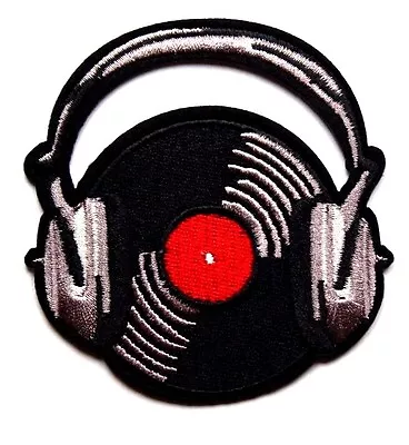 Buy Vinyl Record Patch DJ Embroidered Iron Sew On Applique Badge Motif Punk Rock LP • 2.35£