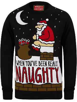 Buy Mens Christmas Jumper Funny Novelty Xmas Pullover Sweater Knitted Santa Reindeer • 17.99£