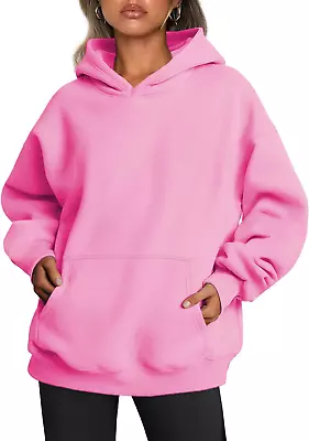 Buy Ladies Oversized Hoodies Pullover Long Sleeve Sweatshirt Autumn Winter Thermal F • 38.34£