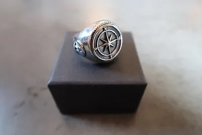 Buy Unisex Gothic Biker Rock Style Jewellery Ring - Compass - UK Seller • 11.99£