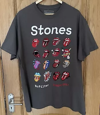 Buy The Rolling Stones T-Shirt - No Filter Tour Europe 2017 - Men’s Dark Grey XL • 14.95£