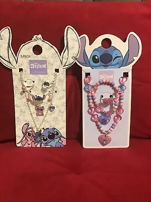 Buy Disney Lilo & Stitch Jewelry Set Necklace Ring Piece Set Primark BNWT X 2 Packs. • 9.99£