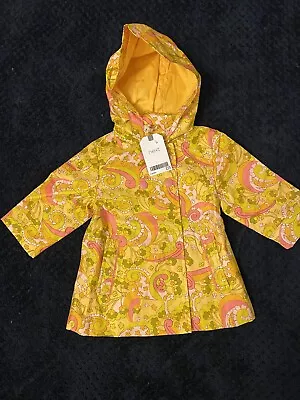 Buy Next Baby Girls Rain Jacket Age 3-6 Months Funky Paisley Print With Hood  • 6£
