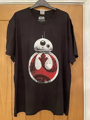 Buy New…Star Wars BB8 Black Cotton T-Shirt Size XL • 1.99£