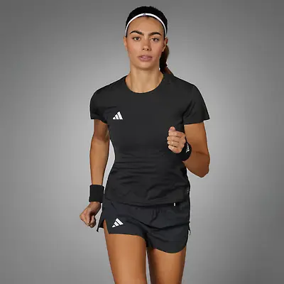 Buy Adidas Adizero Essentials Womens Running T-Shirt - Black • 25.99£