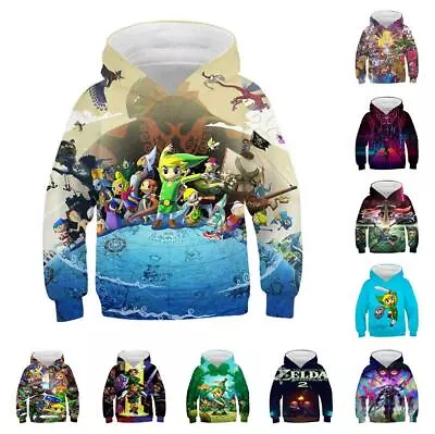 Buy Kid's Zelda 3D Printed Hoodie Casual Pullover Hoody Coat Autumn Sweatshirt • 21.60£