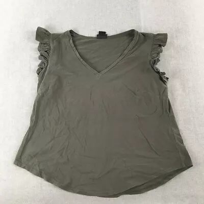 Buy City Chic Womens T-Shirt Size S Khaki Green V-Neck Short Sleeve Top • 12.63£