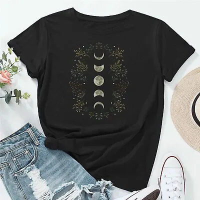Buy Holiday Ladies Moon Phases Blouse  Casual Summer Tee Top Womens T-Shirts #DG • 9.99£