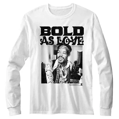 Buy Jimi Hendrix Bold Al Love Back Stage Men's Long Sleeve T-Shirt Rock Band Merch • 44.18£