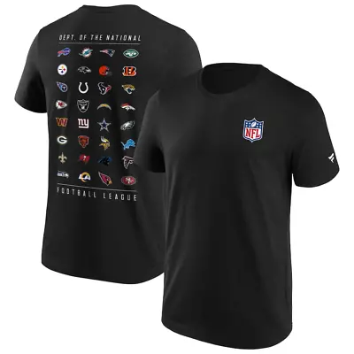 Buy NFL Shield Collection T-Shirt Men's All Team Graphic Black Top - New • 14.99£