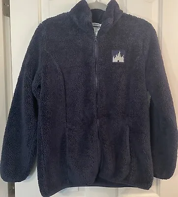 Buy Disney Sherpa Fleece Jacket Navy Blue Women’s - Size Medium  • 14.41£