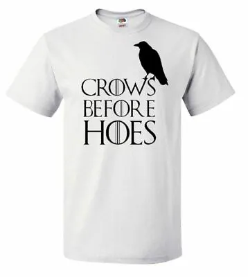 Buy Unisex White Crows Before Hoes The Nights Watch Medieval TV Show T-Shirt • 12.95£