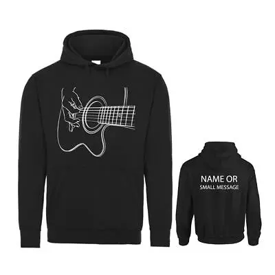 Buy Guitar Playing Player Hoodie Personalised Gift Customised Name Massage • 29.95£