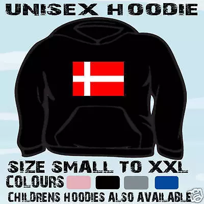 Buy Denmark Danish Flag Emblem Unisex Hoodie Hooded Top • 22.78£