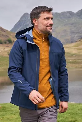 Buy Mountain Warehouse Exodus Mens Softshell Jacket Lightweight Hooded Coat • 43.95£