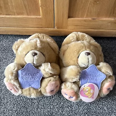 Buy Forever Friends Teddy Fluffy Slippers Uk5 Cute & Warm • 4.20£