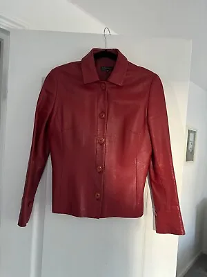 Buy Don Algodon Red Leather Jacket Size 10 • 49£