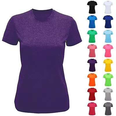 Buy Womens T Shirts Ladies Polyester Tee Cool Sports Running Gym Fitness Workout Top • 12.99£