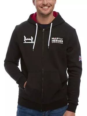 Buy Help For Heroes Men's Heritage Zipped Hoody In Black • 40£
