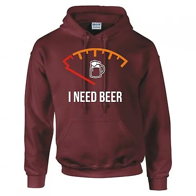 Buy Funny Drinks  I Need Beer, Empty Tank  Hoodie • 21.99£