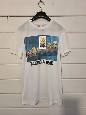 Buy NEW With Tags DESPICABLE ME Minions Women's White T-Shirt Size M  • 8.50£