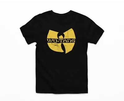 Buy Wu Tang Distressed Logo Black Unisex Short Sleeve T Shirt Message For Sizes S/XL • 11.99£