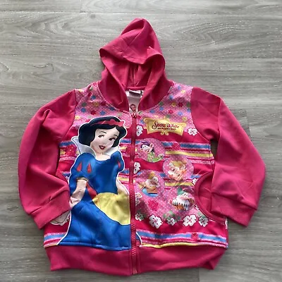 Buy Girls Disney Snow White Pink Zip-up Hoodie Size Small • 9£