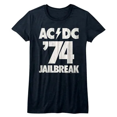 Buy ACDC Jailbreak 1974 Album Women's T Shirt Rock Band Concert Tour Music Merch Top • 24.61£