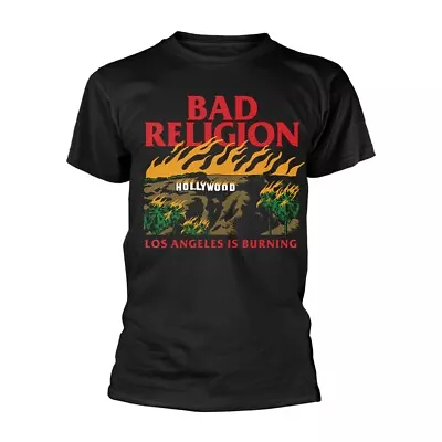Buy BAD RELIGION - BURNING BLACK T-Shirt Small • 20.09£