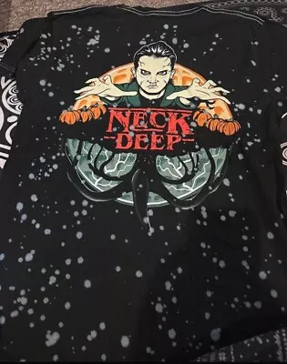 Buy Neck Deep T Shirt Limited Edition Stranger Things Rock Band Merch Tee Size M • 14.50£