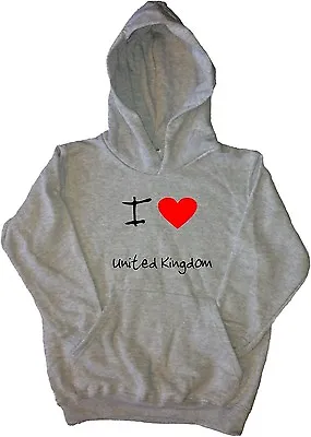 Buy I Love Heart United Kingdom Kids Hoodie Sweatshirt • 16.99£
