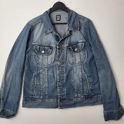 Buy Vintage Killer Loop Denim Jacket Y2K Unisex Medium Blue Button Pockets Trucker • 14.34£