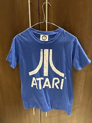 Buy ATARI T-Shirt Retro Games Console Arcade Logo Size S Blue • 7.95£