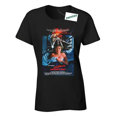 Buy Retro Movie Poster Inspired By A Nightmare On Elm Street Ladies Fitted T-Shirt • 13.95£