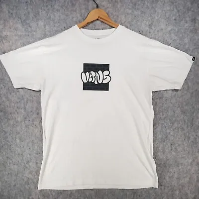 Buy Vans Shirt Mens Medium White Spell Out Logo Skater Cotton Summer Beach Tee Top • 9.95£