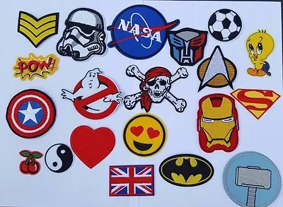 Buy Embroidered Iron On Sew On Patches Badges Transfers - Fancy Dress Brand New • 2.79£