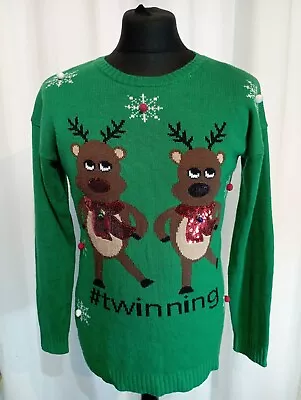 Buy  Green Christmas Jumper By Allison Brittney Large  • 12£