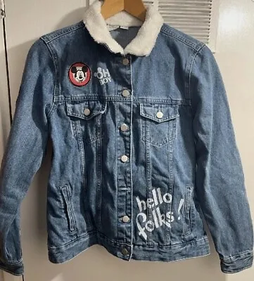 Buy Walt Disney Mickey Mouse Jean Jacket Womens Size 10/12 (Medium) New Without Tags • 14.99£