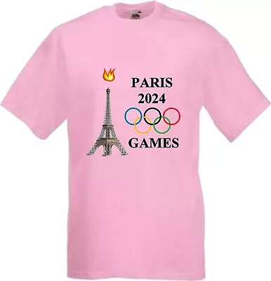 Buy Paris France Games Sport Torch Rings T Shirt Various Colours And Sizes • 9.99£