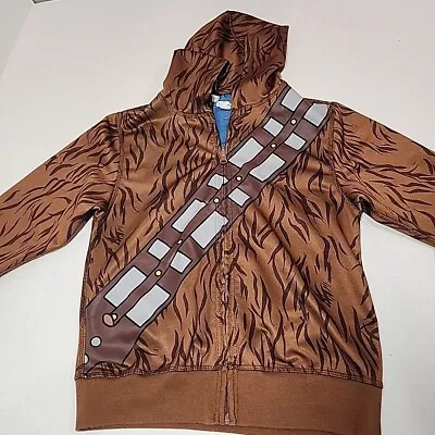 Buy Kid’s Star Wars Chewbacca Costume Hoodie Size Medium S Sweatshirt Full Zip Up • 9.61£