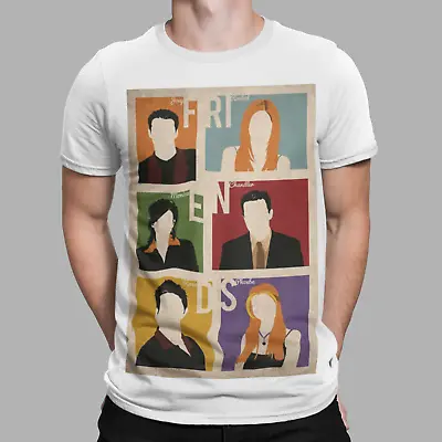Buy Friends T-Shirt Monica Joey Ross Rachael Chandler Central Perk TV 90 Retro Group • 6.99£