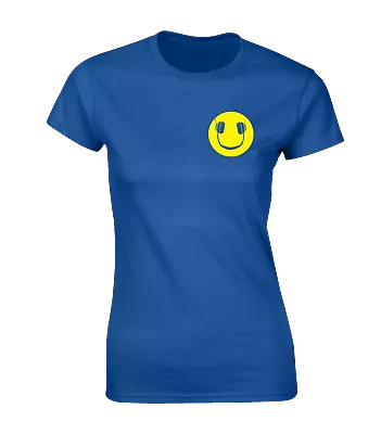 Buy Smile Headphones Lb Ladies T Shirt Funny Cool Music Dj Design Gift Idea Vinyl • 7.99£