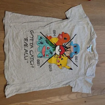 Buy Pokemon T Shirt 10-11 Grey 4 Characters Excellent Condition • 4.99£