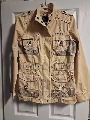 Buy Ladies Next Military Style Jacket Beige Size 14  • 5£