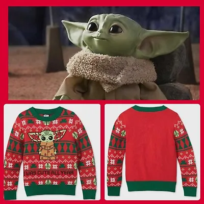 Buy Kids Infant 18 Mo Baby Yoda The Child Mandalorian Christmas Holiday Knit Sweater • 7.84£