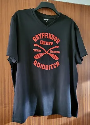 Buy Harry Potter Quidditch T-shirt Team Seeker Personalised For Geoff Size Xl • 5£