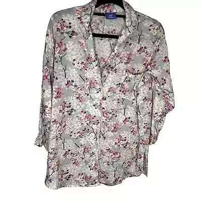 Buy Pine Cone Hill Sleep Shirt Small Cotton Cherry Blossom Print • 15.33£
