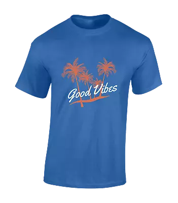 Buy Good Vibes Mens T Shirt Cool Beach Summer Casual Design Fashion Clothing Top • 8.99£