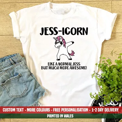 Buy Ladies Name-icorn T Shirt Awesome Custom Name Unicorn Birthday Christmas Gift • 13.99£